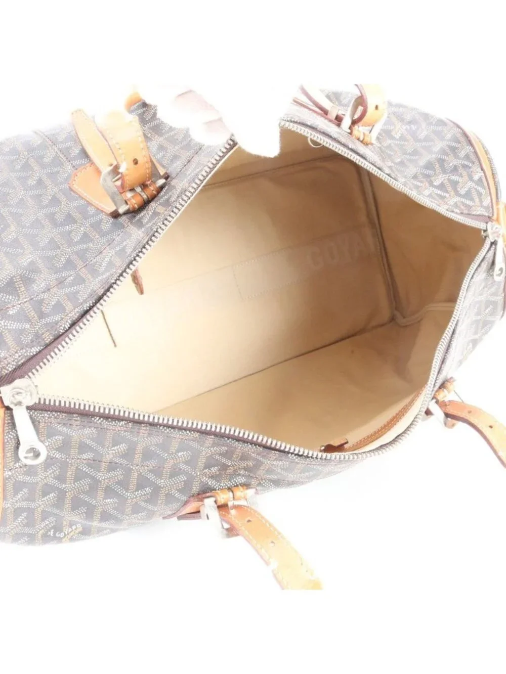 Goyard Croisjour 45 Leather Boston Bag Tote Carrie
